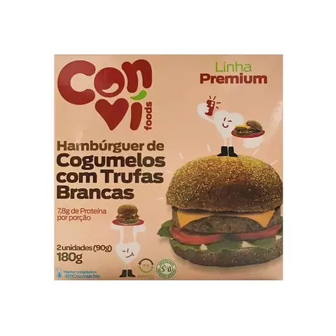 ❄ Hambúrguer de Cogumelos com Trufas Brancas 180g Conví Foods