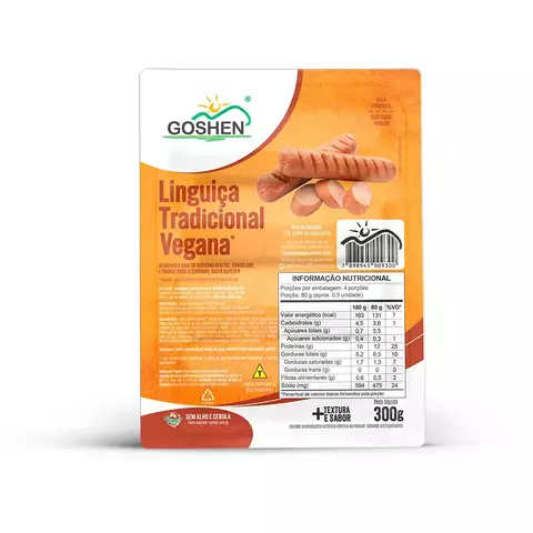 ❄ LINGUICA DE SOJA GOSHEN 300G