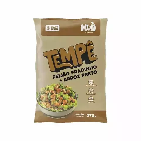 ❄ Tempê Feijão Fradinho com Arroz Negro 275g Mun Artesanal
