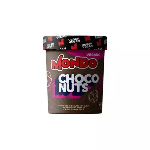 ❄Sorvete Vegano Choco Nuts 473ml Mondo - comprar online