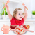 Kit de Alimentação para Bebês de Silicone com 6 Peças Caranguejinho Divertido (Rosa)