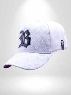 BONÉ SNAPBACK NEW BRANCO LETTERS LOGO COURO 91335