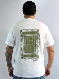 CAMISETA LACOSTE - CLASSIC FIT BACK PRINT HEAVY COTTON