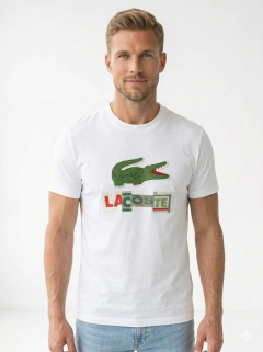 CAMISETA LACOSTE - JERSEY CROCO SIGNATURE WHITE