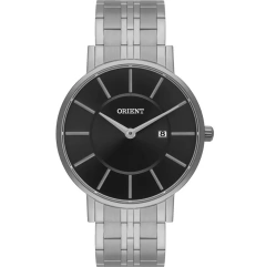 RELOGIO ORIENT PRATA DIAL PRETO - MBSS1261 G1SX