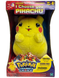 Peluche Electrónico Pokémon "I Choose You Pikachu" - Hasbro 2004