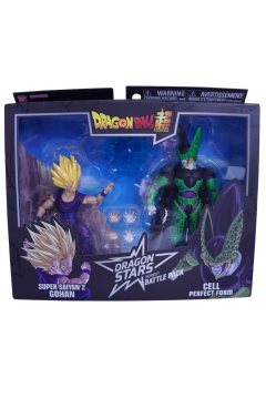 BanDai 2 Pack Dragon Stars Series Battle Pack Super Saiyan 2 Gohan vs Cell Perfect Form