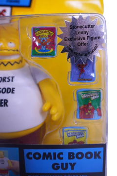 Figura Playmates x The Simpsons World Of Springfield Comic Boock Guy en internet