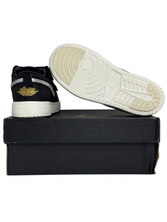 Jordan 1 Low Alt Black Silver Sail Gold PS - tienda online
