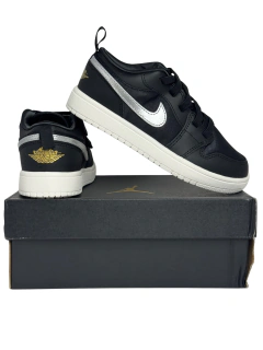 Jordan 1 Low Alt Black Silver Sail Gold PS - comprar online