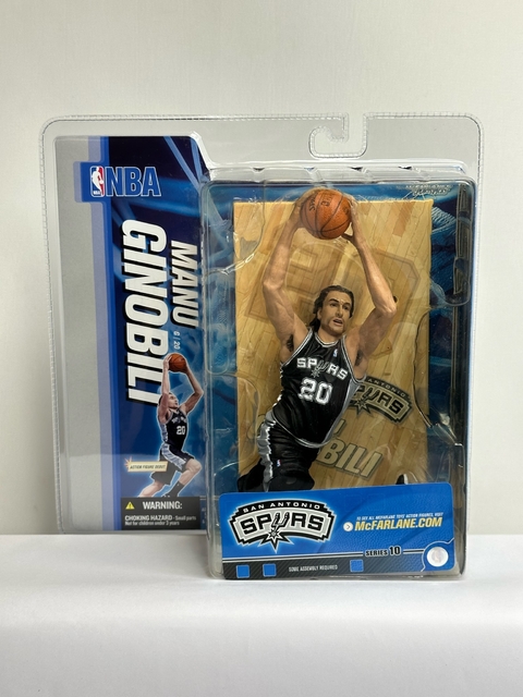 Figura McFarlene Toys NBA Series 10 Manu Ginobili San Antonio Spurs Camiseta Negra 2005