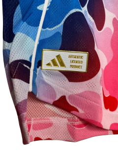 Camiseta Fútbol Adidas x Bape Graphic Blue/Pink Camo - tienda online