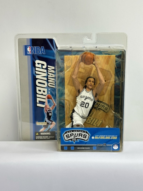 Figura McFarlene Toys NBA Series 10 Manu Ginobili San Antonio Spurs Camiseta Blanca 2005