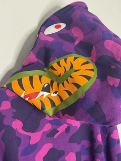 Hoodie Zip Bape Purple Camo Shark - comprar online