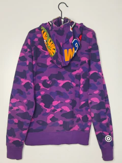 Hoodie Zip Bape Purple Camo Shark - tienda online