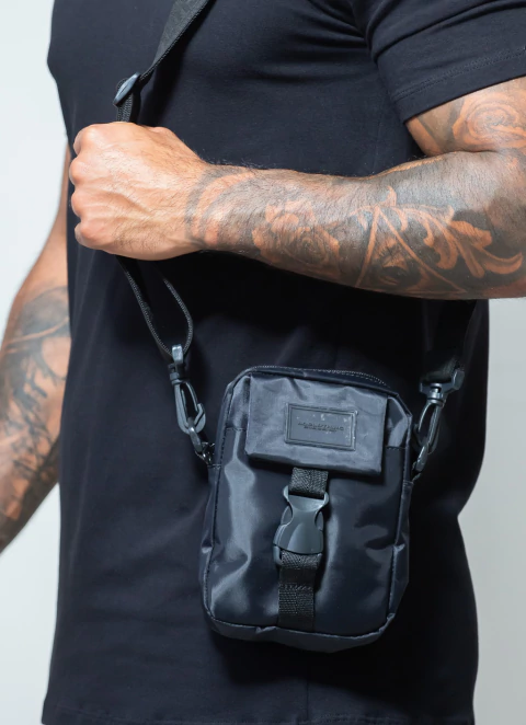 BAG PRETA FECHO ENCAIXE