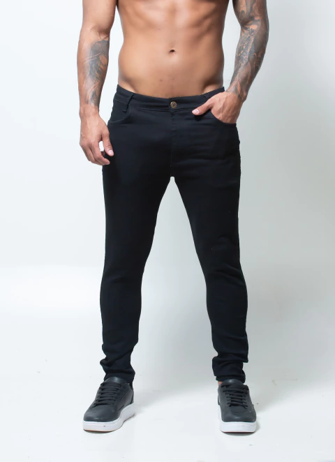 CALÇA JEANS PRETA SKINNY