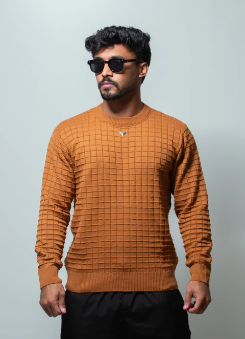 TRICOT MANGA LONGA CARAMELO