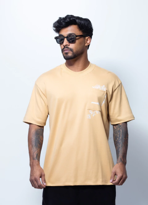 OVER BEGE BOLSO FLOR