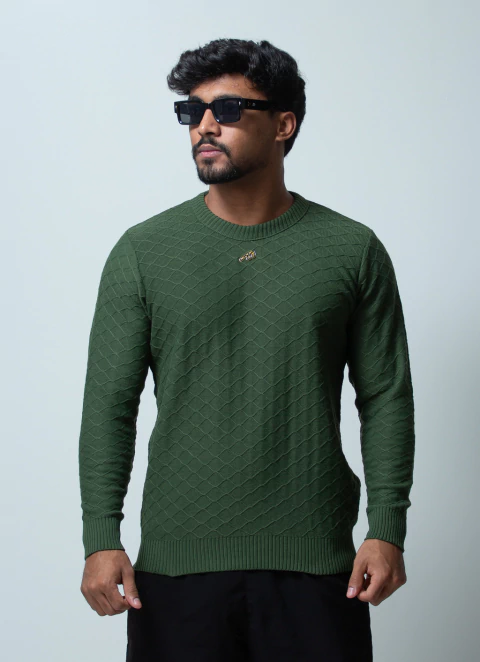 TRICOT MANGA LONGA VERDE