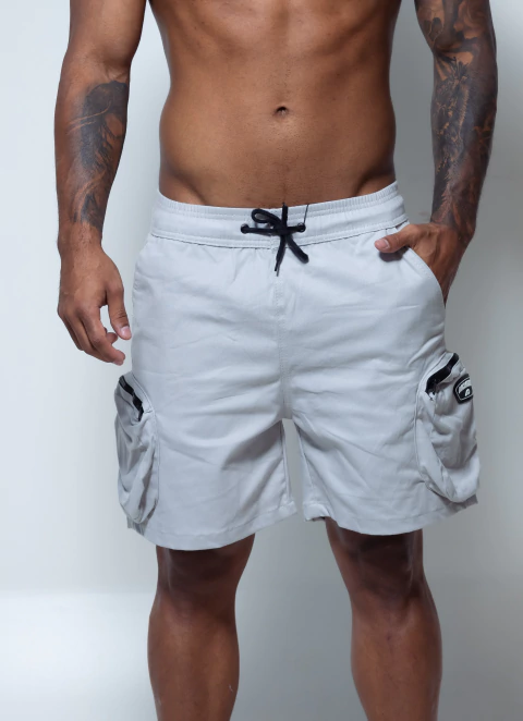 BERMUDA CARGO CINZA BOLSO