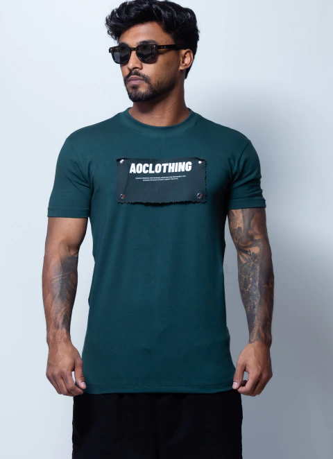 LONG VERDE APLIQUE BOTÕES