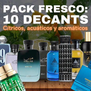 Pack Fresco Hombre – 10 Decants Árabes de 5 ml | Aromas Frescos y Cítricos
