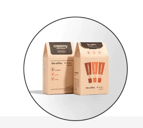 CAIXA KIT 3 LIP BALM S-LOGO THECOFFEE-77X140X165MM CREAMY