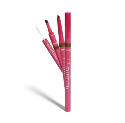 LAPISEIRA DE SOBRANCELHA 3 em 1 MARROM ESCURO NIINA SECRETS 1,1g