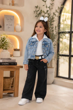 Calça Jeans Wide Leg Preta