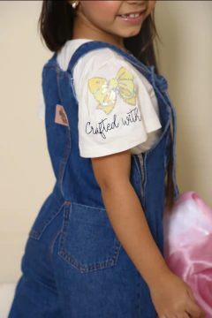 Conjunto Jardineira jeans - Guga Store