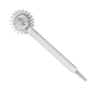 Escova raspa acetabular com cabo para limpeza profunda de materiais cirúrgicos