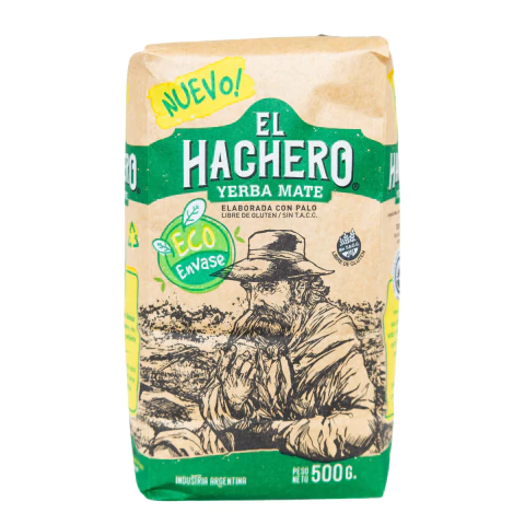 Yerba Mate El Hachero Tradicional Eco Envase 500gr