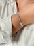 Pulseira escama de peixe folheado