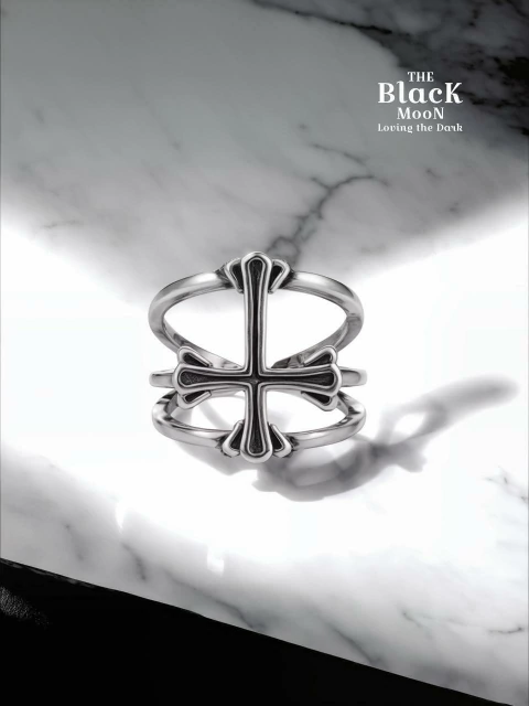 ANILLO CROSS DOBLE BANDA