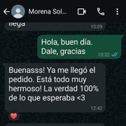 MORENA MARTINEZ ⭐⭐⭐⭐⭐ ME LLEGO EL PEDIDO,  ESTA TODO MUY HERMOSO, LA VERDAD 100% DE LO QUE ESPERABA <3