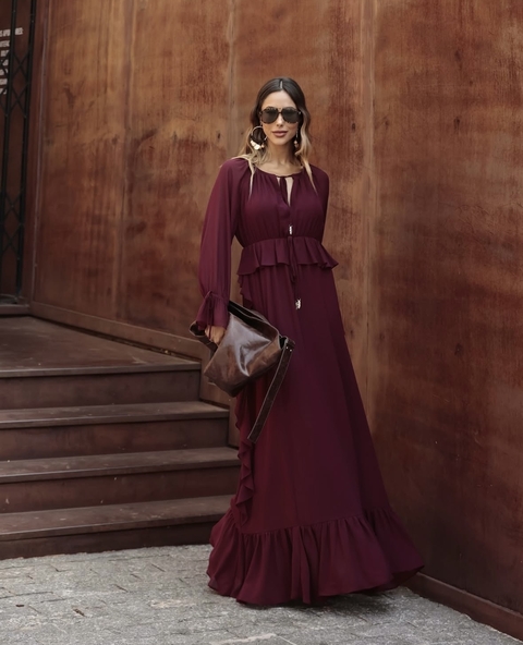 VESTIDO BETINA BORDÔ - comprar online