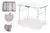 Palisad portátil mesa dobrável alumínio cor Branco 90cm x 60cm x 70cm - comprar online