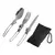 kit Talheres De Metal Dobráveis Camping Faca Garfo Colher - comprar online