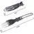 kit Talheres De Metal Dobráveis Camping Faca Garfo Colher - MAXIMUM Bike e Camping Shop