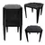 Mesa De Plastico Quadrada Jardim Resistente Empilhável Preta - MAXIMUM Bike e Camping Shop