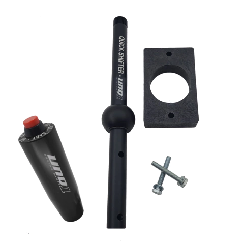 ALAVANCA ENGATE RÁPIDO GO BABY EM ALUMINIO LONGA + MANOPLA DE CAMBIO BILLET COM BOTÃO PRETO