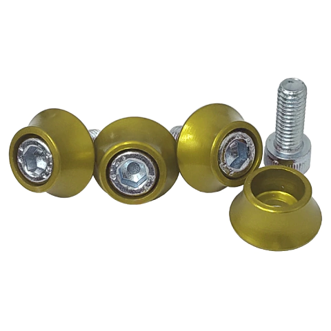 ARRUELAS "ANILHAS" DE ACABAMENTO M6 ALTAS DOURADA