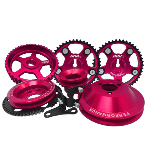 KIT COMPETITION 6 POLIAS 20V ADAPTADO EM BLOCO AP 8V 2 POLIAS DE COMANDO CORREIA SIMPLES V ROSA