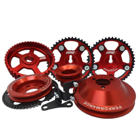 KIT COMPETITION 6 POLIAS 20V ADAPTADO EM BLOCO AP 8V 2 POLIAS DE COMANDO CORREIA SIMPLES V VERMELHO