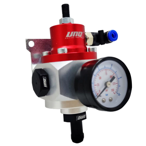 DOSADOR ESFERICO 1:1 INJETADO MODELO ''R 1'' COMPLETO COM NIPLES ESPIGÃO PARA MANGUEIRA 1/2" VERMELHO