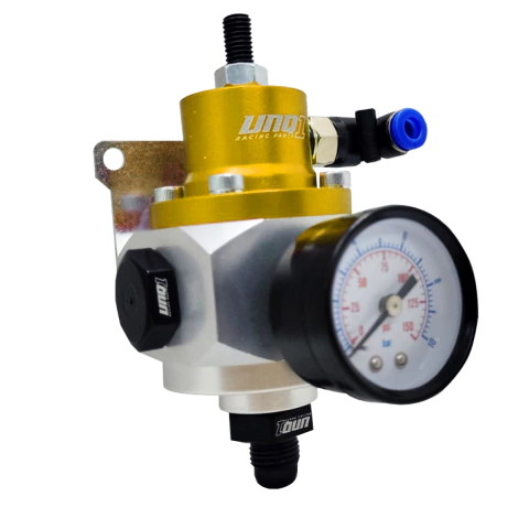 DOSADOR ESFERICO 1:1 INJETADO MODELO ''R 1'' COMPLETO COM NIPLES PARA CONEXÃO -6AN DOURADO