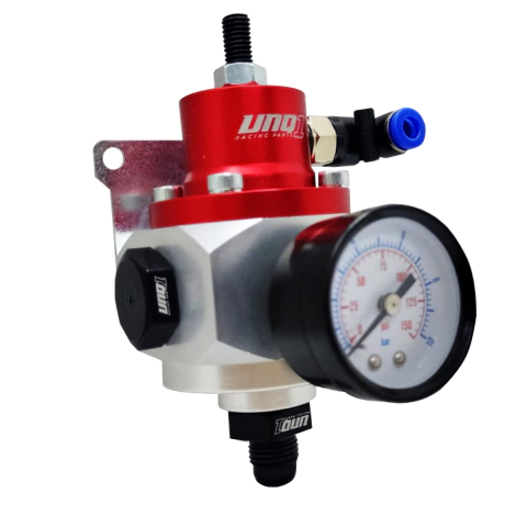 DOSADOR ESFERICO 1:1 INJETADO MODELO ''R 1'' COMPLETO COM NIPLES PARA CONEXÃO -6AN VERMELHO