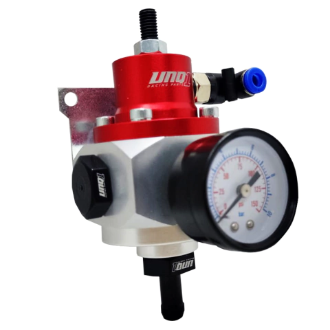 DOSADOR ESFERICO 1:1 INJETADO MODELO ''R 1'' COMPLETO COM NIPLES ESPIGÃO PARA MANGUEIRA 3/8" VERMELHO