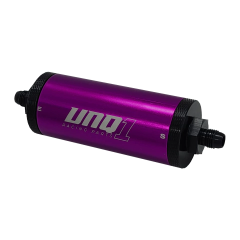 FILTRO DE COMBUSTIVEL LAVAVEL 100 MICRONS GRANDE COM NIPLES PARA CONEXÃO -6AN ROXO